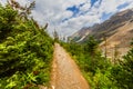 Hiking trail to Plain of Six Glaciers. Alberta, Canada Royalty Free Stock Photo