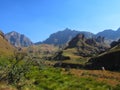 Hiking Trail to Rhino Peak, uKhahlamba Drakensberg National Park Royalty Free Stock Photo