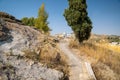 Hiking trail to the Soda Springs Idaho geyser