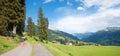 Hiking trail from tourist resort Pany to Sankt Antonien, Prattigau landscape switzerland Royalty Free Stock Photo