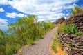 Hiking trail on Vesuvius volcano, Italy