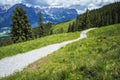 Hiking trail in Wilder Kaiser mountains region, Tirol - Austria Royalty Free Stock Photo