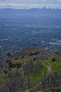 The hiking trails above salt lake city valley