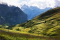 Hiking Trails near Kleine Scheidegg near Grindelwald, Switzerland Royalty Free Stock Photo