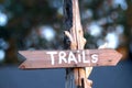 Hiking Trails Sign WFT Royalty Free Stock Photo