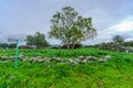 Hiking trails signs in Yehudiya National Park, Golan Heights Royalty Free Stock Photo