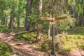 Hiking trails in the Tiveden National Park in Sweden