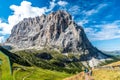 Hiking and trekking in the beautiful Mountains of Dolomites, Italy