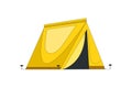 Hiking and trekking camp tent for rest. Vector illustration in cartoon style. Royalty Free Stock Photo