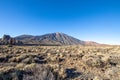 Hiking and trekking Teide volcano in Tenerife, Canary Islands. Royalty Free Stock Photo
