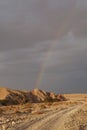 Hiking in twilight near Eilat, South Israel