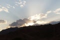 Hiking in twilight near Eilat, South Israel