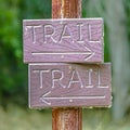 Hiking view with directional trail sign in Provo Royalty Free Stock Photo