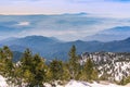 View towards Hemet and Diamond Valley Lake from the trail to Mount San Jacinto, California Royalty Free Stock Photo