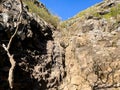 Hiking views of Le Morne Brabant Mountain, UNESCO World Heritage Site basaltic mountain with a summit of 556 metres, Mauritius