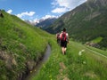 Hiking walking backpacking trekking Alps South Tyrol Italy