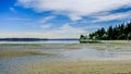 Amazing Nice Day With Blue Sky White Cloud Above The Sea Of Puget Sound At Tolmie State Park Washington Pacific Northwest Royalty Free Stock Photo