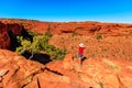 hiking woman at Red Center Outback