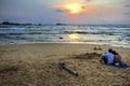 Hikkaduwa Beach, Sri Lanka Royalty Free Stock Photo