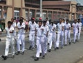 Sri Lankan school children marching in Hikkaduwa