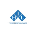 HIL letter logo design on WHITE background. HIL creative initials letter logo concept. HIL letter design