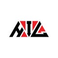HIL triangle letter logo design with triangle shape. HIL triangle logo design monogram. HIL triangle vector logo template with red Royalty Free Stock Photo