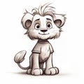 Hilario: A Playful Cartoon Design For A Lion Child Royalty Free Stock Photo