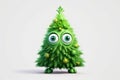 Funny Christmas tree. Generative AI