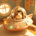 Hilarious Hamster Space Mission Royalty Free Stock Photo