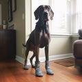 Canine Fashion: Dog Wearing Human Legs