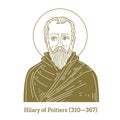 Hilary of Poitiers 310-367 was Bishop of Poitiers and a Doctor of the Church. He was sometimes referred to as the `Hammer of the