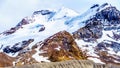 Hilda Peak and Boundery Peak in the Columbia Icefields in Jasper National Park, Alberta, Canada Royalty Free Stock Photo