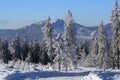 Hill Arber (Germany), Cloudes and trees, winter landscape in ÃÂ umava in ÃÂ½eleznÃÂ¡ Ruda, Czech republic