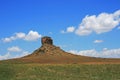 HILL WITH BUTTE Royalty Free Stock Photo