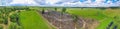 Hill of Crosses, Lithuania. Panoramic aerial view on a summer af Royalty Free Stock Photo