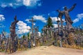 Landscape of Hill of crosses, Kryziu kalnas, Lithuania Royalty Free Stock Photo