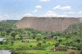 Hill formed by the overburden removed from a mine Royalty Free Stock Photo