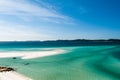 Hill Inlet from lookout at Tongue Point on Whitsunday Island - swirling white sands Royalty Free Stock Photo