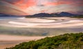 Hill Inlet at Whitsunday Island at sunrise Royalty Free Stock Photo