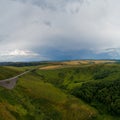 Hill landscape, agricultural field