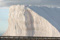 Hill of pure salt with ropebelt Royalty Free Stock Photo