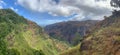 Hill rock face Panoramic landscape view of Waimea Canyon State Park in Kauai, Hawaii islands, USA Royalty Free Stock Photo