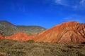 The hill of seven colors, cerro de los siete colores, at Purmamarca, Jujuy, Argentina Royalty Free Stock Photo