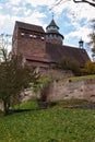 Hill on side of Castle of Nuremberg Royalty Free Stock Photo