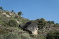 A cross on top of the rock Royalty Free Stock Photo