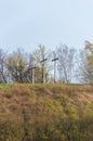 Hill with three crosses in Kazimierz Dolny. Royalty Free Stock Photo