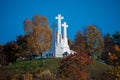 Hill of the three crosses in Vilnius Royalty Free Stock Photo