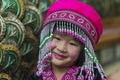 Hill tribe child in traditional clothing at Doi Suthep Royalty Free Stock Photo