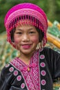 Hill tribe child in traditional clothing at Doi Suthep Royalty Free Stock Photo