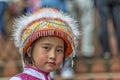 Hill tribe child in traditional clothing at Doi Suthep Royalty Free Stock Photo